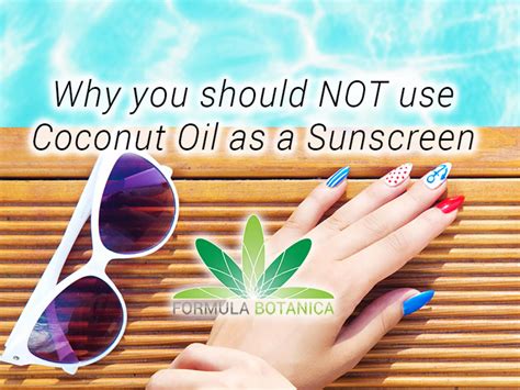 using coconut oil as sunscreen.